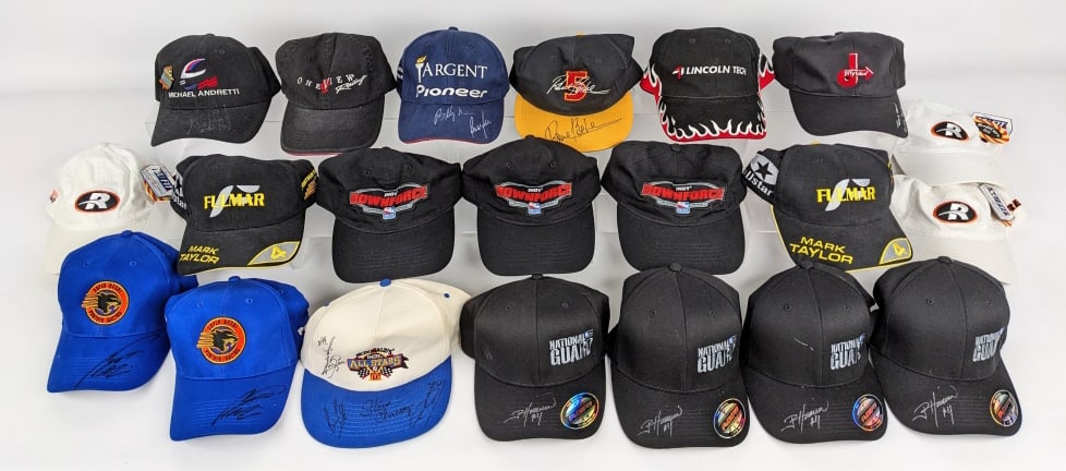 (21) Racing Related Snapback Hats Some Are Signed (1 of 11)