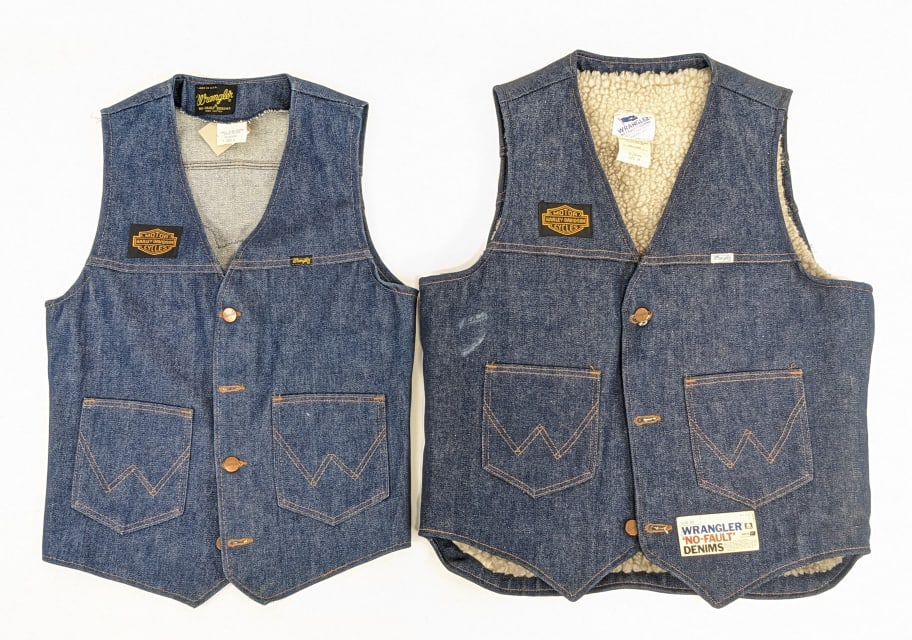 (2) 1970's Harley-Davidson Wrangler Denim Vests (1 of 14)