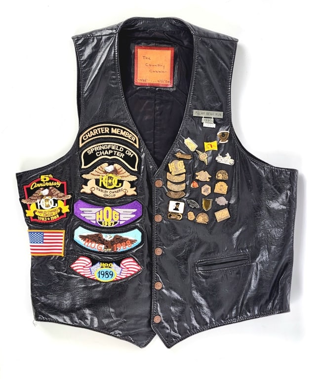 1980's Customized HOG Member Leather Vest (1 of 11)