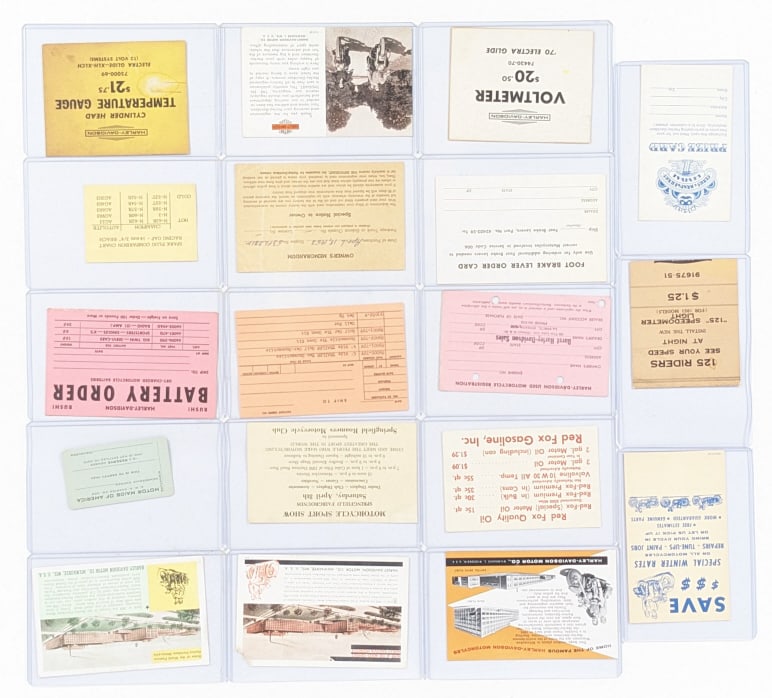 (18) 1950-70 Harley-Davidson Order & Post Cards (1 of 12)
