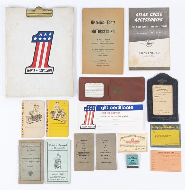 Various Vintage Harley-Davidson & Cycling Ephemera (1 of 8)