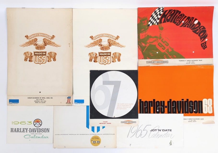 1960's-70's Harley-Davidson Racing Calendars (1 of 9)