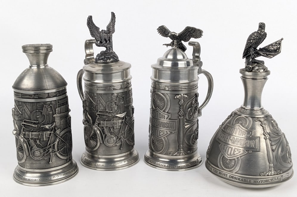 Harley-Davidson Gerz Pewter Steins & Decanters (1 of 10)