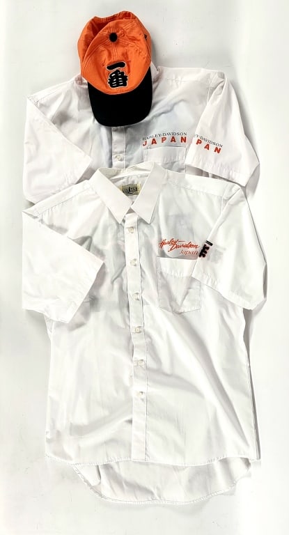 (2) Harley-Davidson Japan Button Up Shirts & Hat (1 of 19)