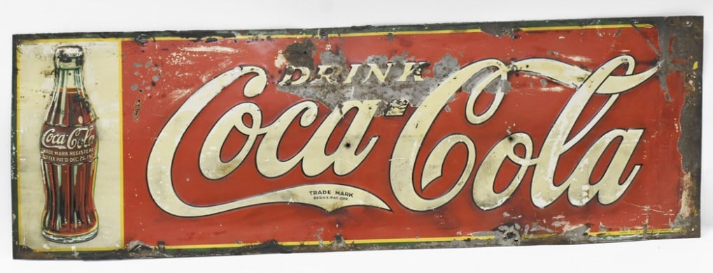 Early SST Coca-Cola Embossed Soda Sign (1 of 6)