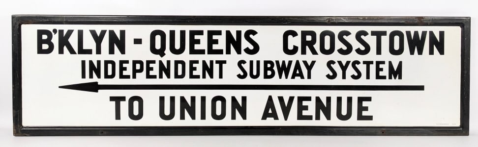 New York B'klyn-Queens SSP Subway Sign (1 of 13)