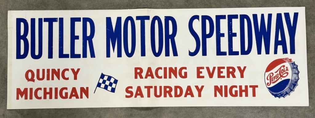 3-1/2ft Vintage Butler Speedway Pepsi Race Poster (1 of 7)