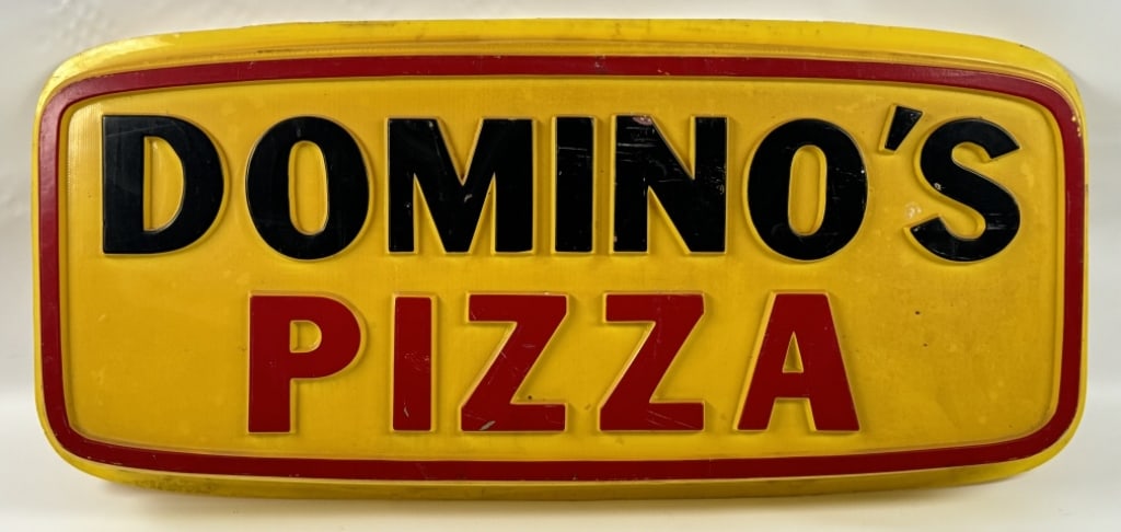 Vintage Domino's Pizza Embossed Plastic Sign (1 of 7)