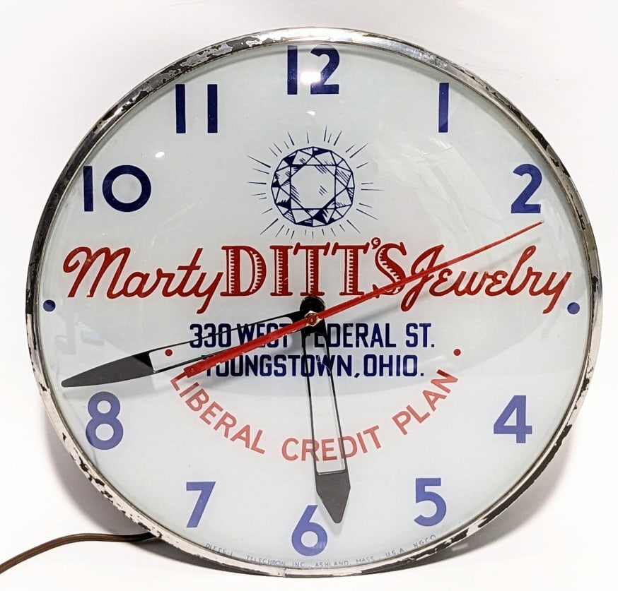 Vintage Marty Ditt's Jewelry Advertising Pam Clock (1 of 11)