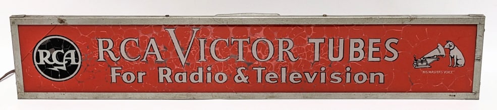 RCA Victor Tubes Lighted Advertising Sign (1 of 10)