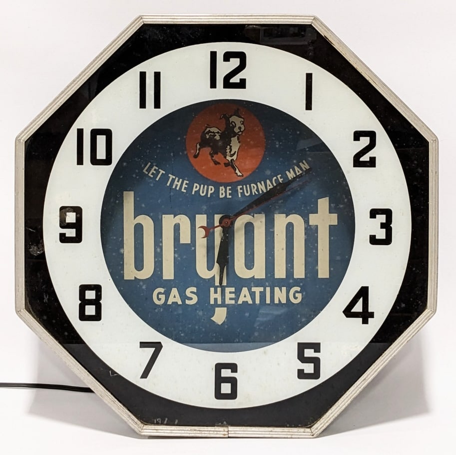 Vintage Bryant Gas Heating Neon NPI Clock (1 of 12)