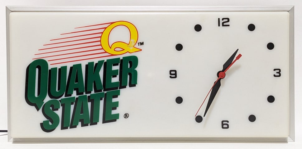Vintage Quaker State Motor Oil Advertising Clock (1 of 13)