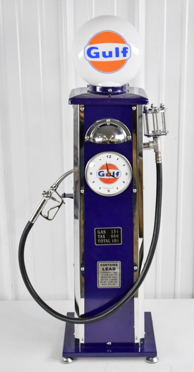 Pedal Car Size Gulf Clock Face Gas Pump (1 of 9)
