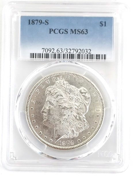 1879-S U.S. Morgan Silver Dollar PCGS MS 63 (1 of 2)