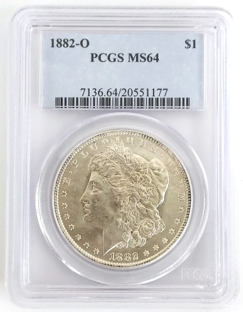 1882-O U.S. Morgan Silver Dollar PCGS MS 64 (1 of 2)