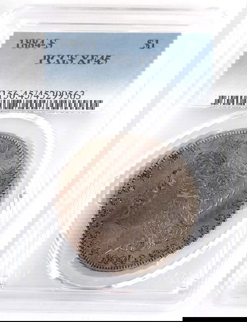 1884-S U.S. Morgan Silver Dollar PCGS XF 45 (1 of 2)