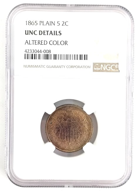 1865 U.S. Two Cent Piece NGC Unc Details (1 of 2)