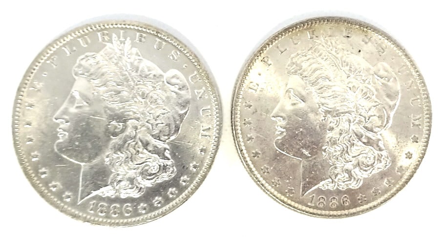 1886 & 1886-O Morgan Silver Dollars (1 of 2)
