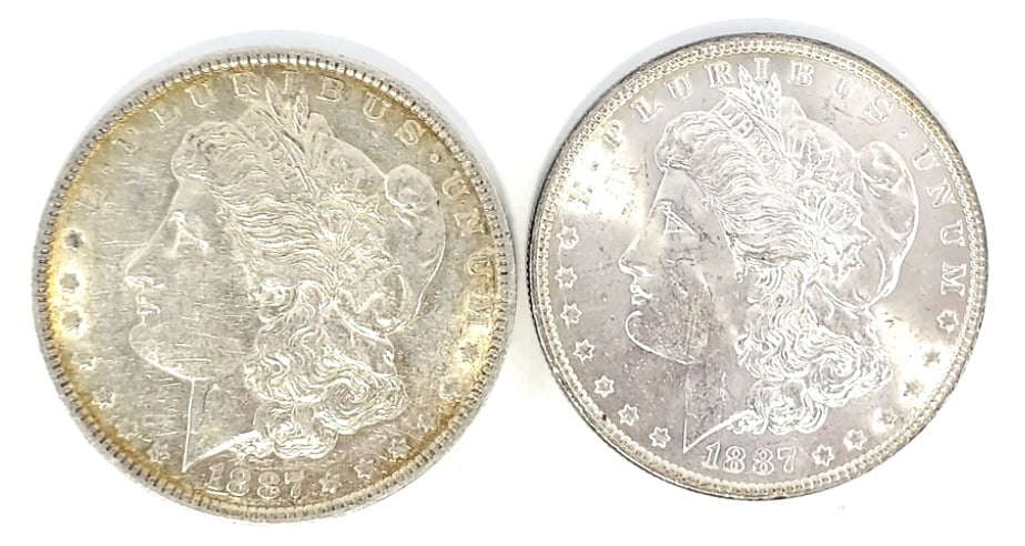 1887 & 1887-O Morgan Silver Dollars (1 of 2)