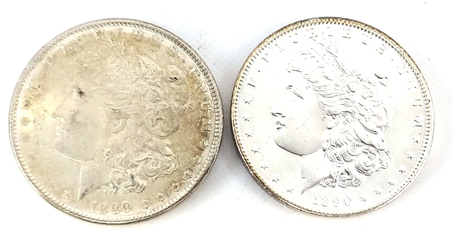 1889 & 1890 Morgan Silver Dollars (1 of 2)