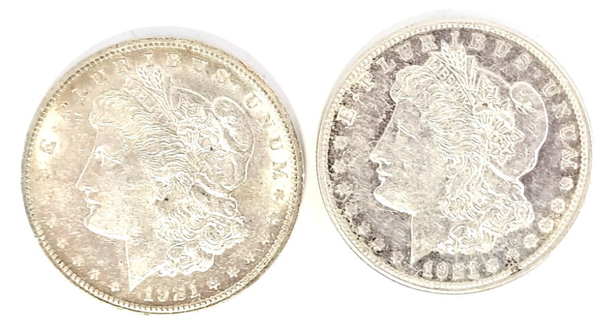1921-D & 1921-S Morgan Silver Dollars (1 of 2)