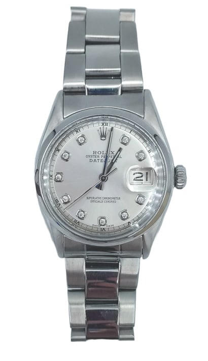 Men's Stainless Rolex Oyster Perpetual Date Watch (1 of 7)