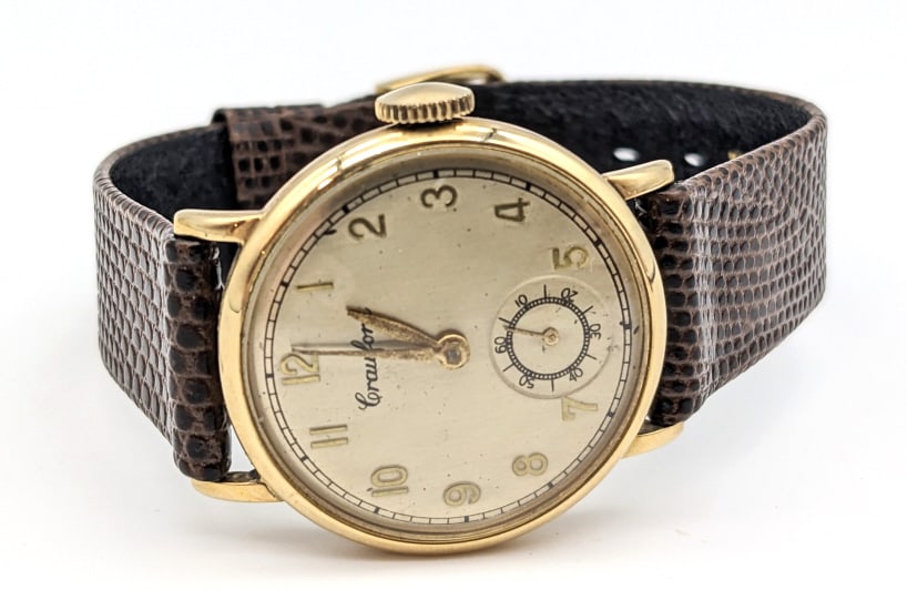 Vintage Men's 14K Gold Crawford Wristwatch (1 of 4)