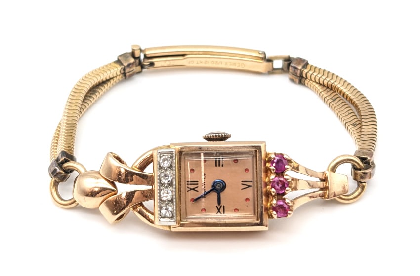 Ladies Munwill 14K Gold & Diamond Wristwatch (1 of 4)