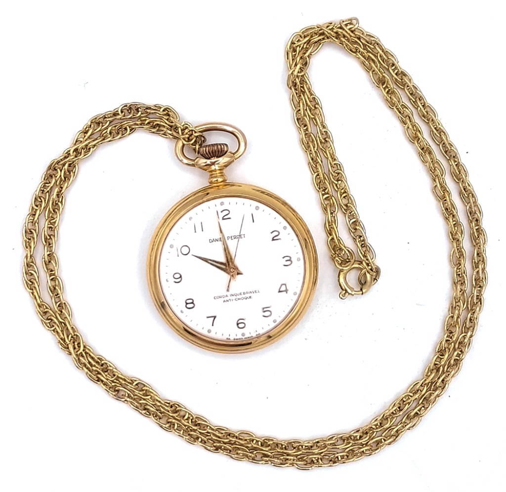 Swiss Daniel Perret Open Face Pocket Watch Auction