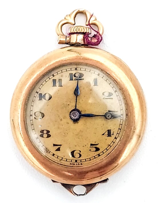 Vintage Swiss Siva Open Face Pocket Watch: Vintage Swiss Siva open face pocket watch. 15 jewels, 2 adjustments, 25mm. Comes in nice condition, runs well. B&B Royal gold-filled case.