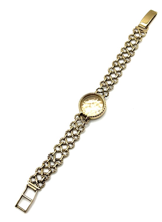 9K Yellow Gold Rolex Watch Band: 9K Yellow Gold Rolex Watch Band. The Band Is Stamped 9K, B&S Made For Rolex 309761 Pat. 71736 And Has Many Hand Etchings On The Interior Watch Back. This Band Has The Infinity Loop Design, Has A Snap