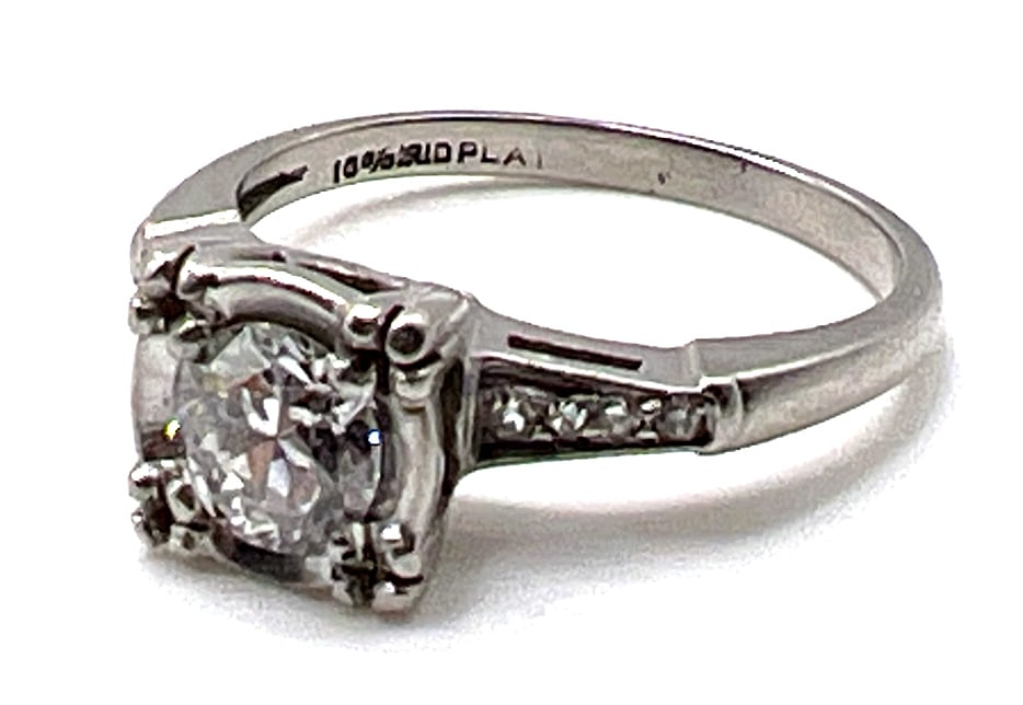 10% Iridium Platinum Women's 1CT Diamond Ring (1 of 4)