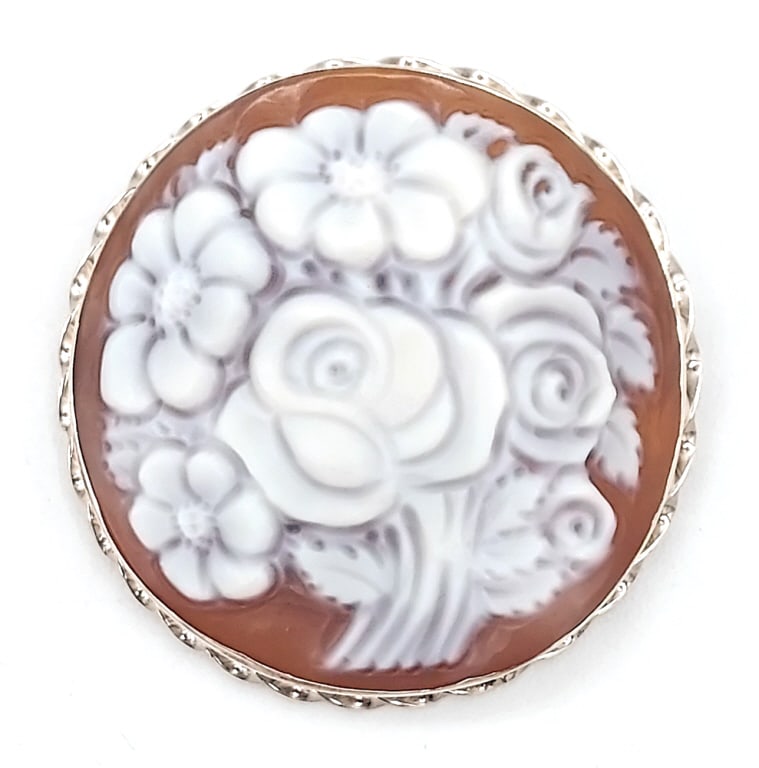 Amedeo Italian Sterling Carved Shell Cameo (1 of 5)