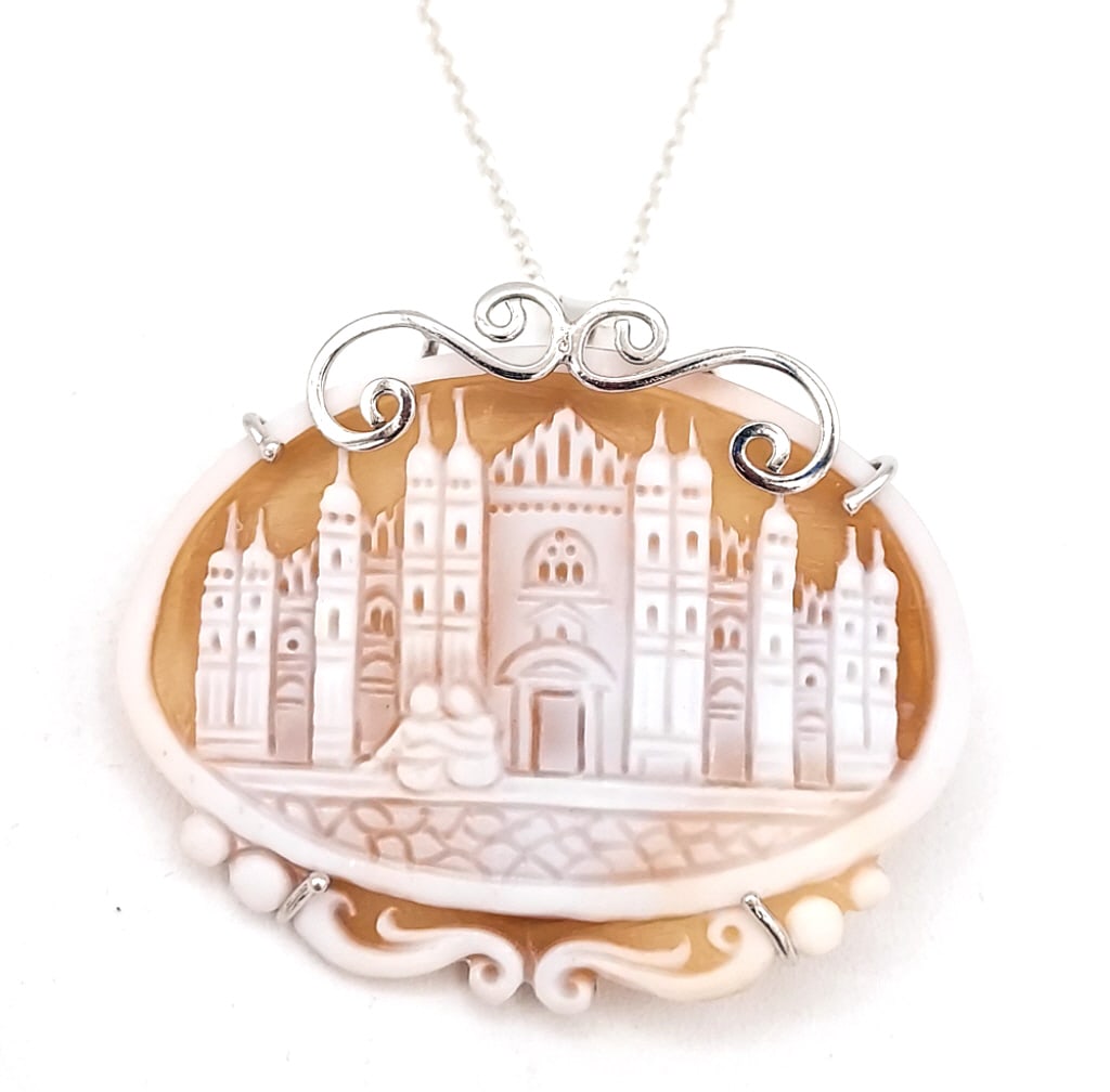 Amedeo Italian Sterling Silver Carved Shell Cameo (1 of 5)