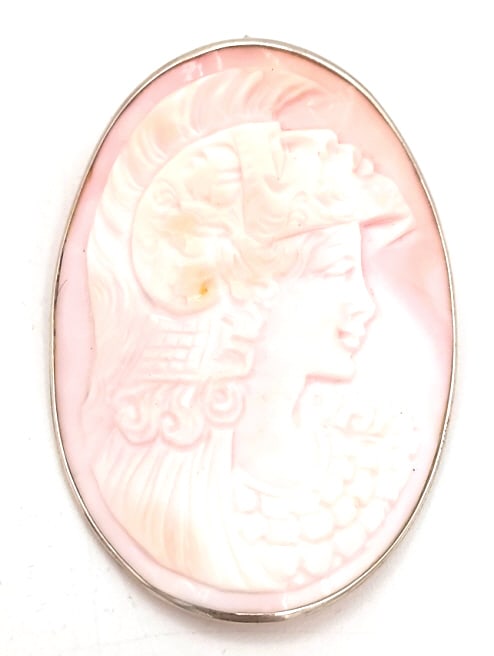 Italian Sterling Silver Carved Shell Cameo (1 of 6)