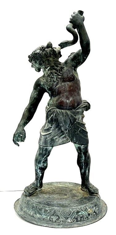 1890 Grand Tour Bronze Silenius Bacchus Sculpture (1 of 7)