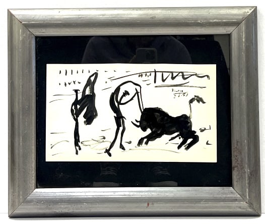 After Pablo Picasso Bull Fight Ink on Paper (1 of 4)