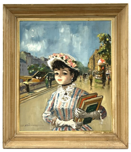M. Valmain Mid Century Oil on Canvas Painting (1 of 5)