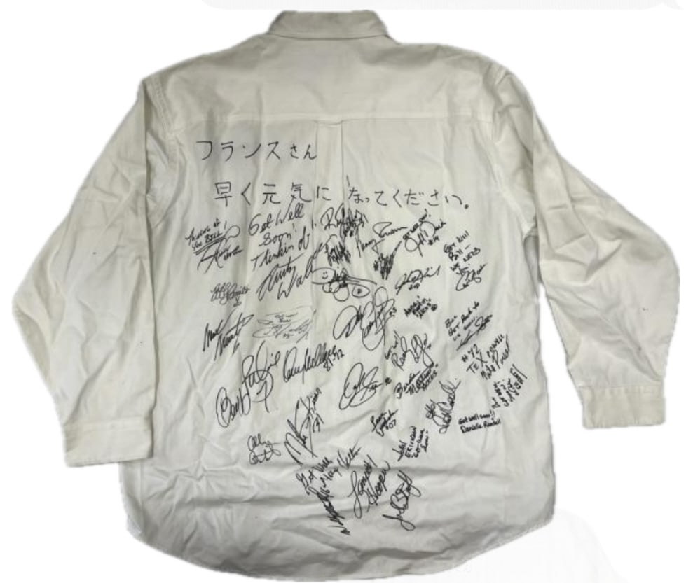 37 Signature Nascar Drivers PSA/DNA Earnhardt: 37 Signatures Nascar Drivers PSA/DNA Earnhardt. This lot contains one XL long sleeve Nascar shirt autographed by 37 Nascar drivers. Notable signatures include Dale Earnhardt, Kenny Wallace, Rusty Wall