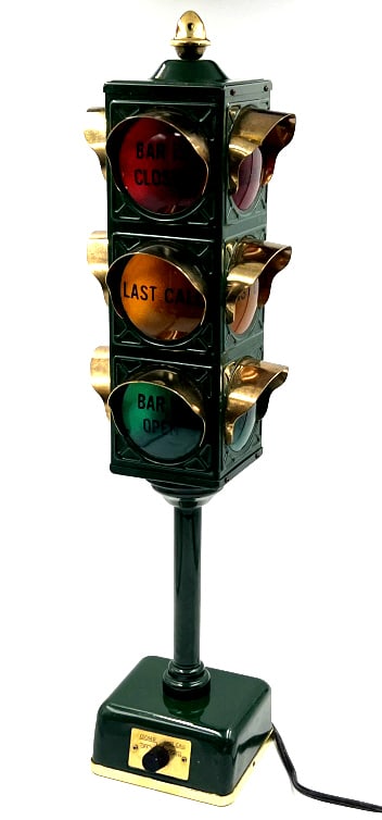 Vintage Bar Light Counter Top Display Lamp Japan: Vintage Bar Light Counter Top Display Lamp Japan. This made in Japan bar lamp is in very nice used condition. Lamp is in working order. Bar is closed, Last Call, and Bar is open lights up . Cord is in
