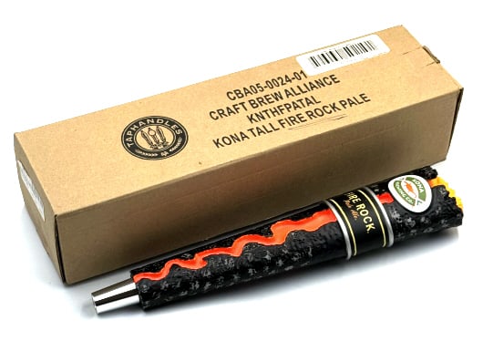 Kona Brewing Company Fire Rock Beer Tap: Kona Brewing Company Fire Rock Beer Tap. This Tap Is New In The Box. Neon Orange Lava Flow Stretches The Length Of The Tap. Pitting And Coloring Makes It Appear It Was Carved Out Of Lava Rock. The Mea
