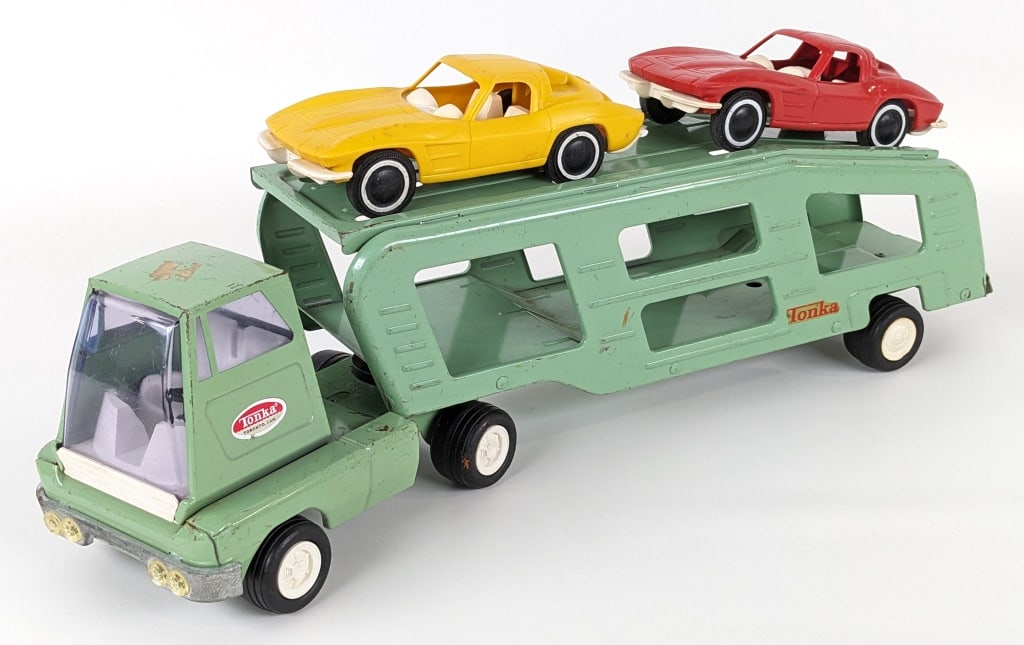 Mini Tonka Car Carrier w/ Corvette Cars (1 of 16)