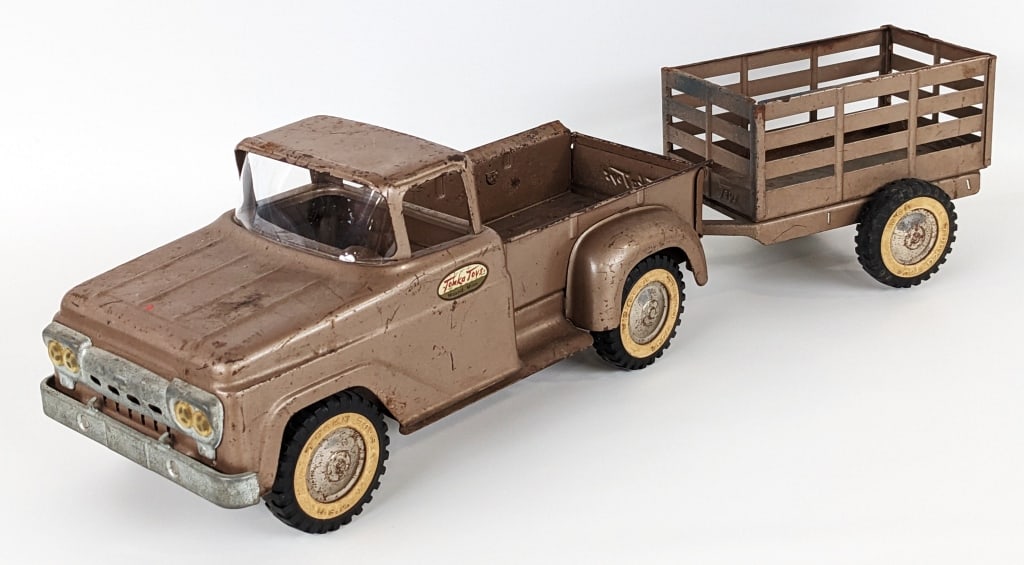 出産祝いなども豊富 Pickup Stepside Tonka Original Truck Trailer W/ ミニカー