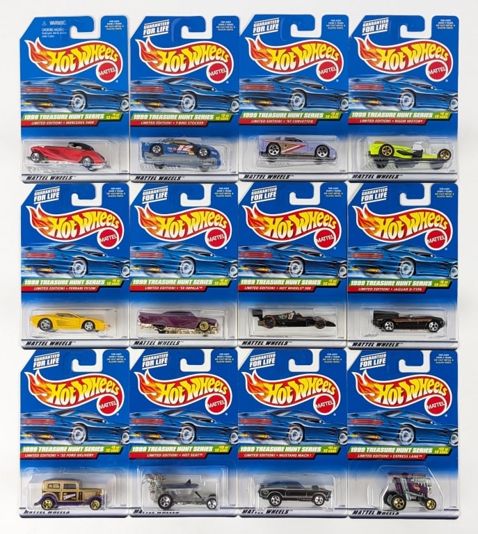 1999 Hot Wheels Treasure Hunt 12 Car Set (1 of 8)