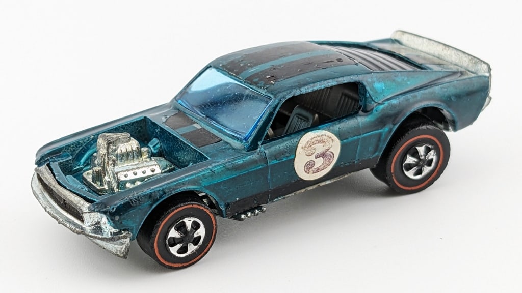 Hot Wheels Redline Aqua Mustang Boss Hoss (1 of 7)