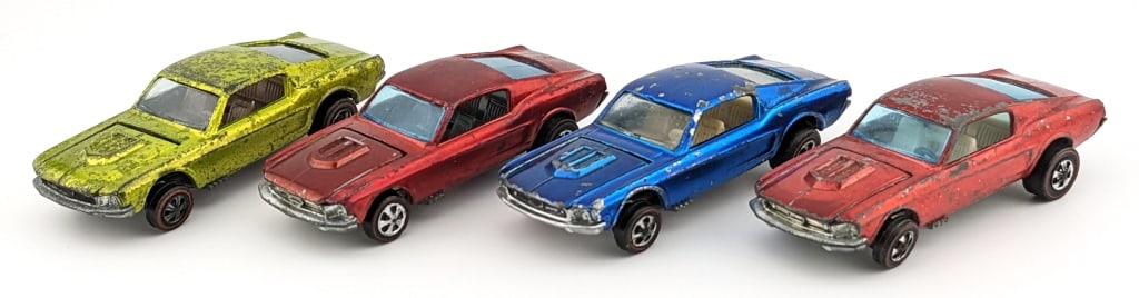 (4) Hot Wheels Redline Custom Mustang Cars (1 of 20)