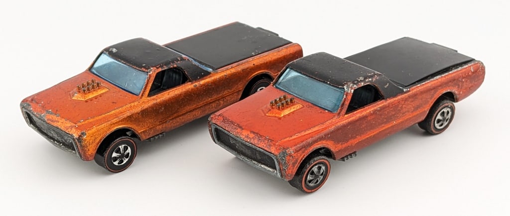 (2) Hot Wheels Redline Orange Custom Fleetside (1 of 13)