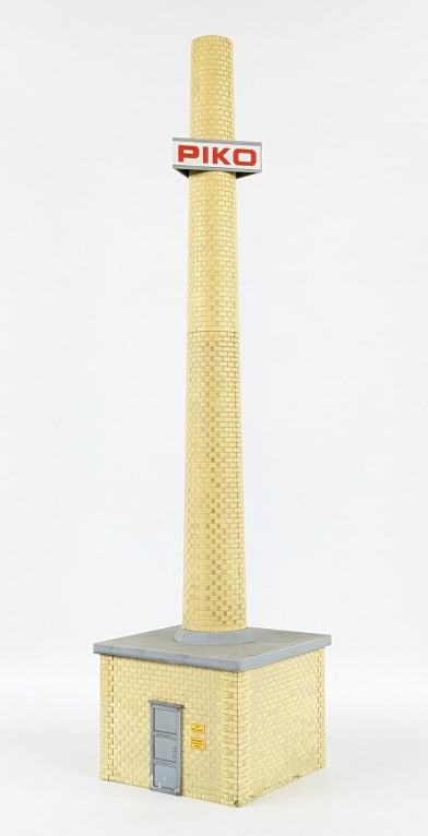 Piko G Scale Power Substation Tower: Piko G Scale power substation tower. It has some dust and wear from display. Measures 29" tall.