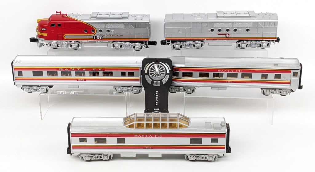 Lionel Santa Fe 159 w/ B Unit & MTH Passenger Cars (1 of 8)