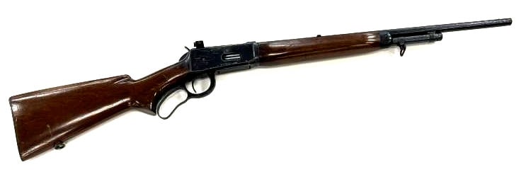 1949 Winchester Model 64.30 WCF Lever Action Rifle: 1949 Winchester Model 64 .30 WCF Lever Action Rifle. The Winchester Model 64 is in nice used condition. Barrel measures 21 inches in length. Winchester has a vintage Williams rear sight. Wood stock ha